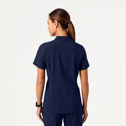 Aria Fit & Flare UltraLITE™ Scrub Top - Midnight Navy