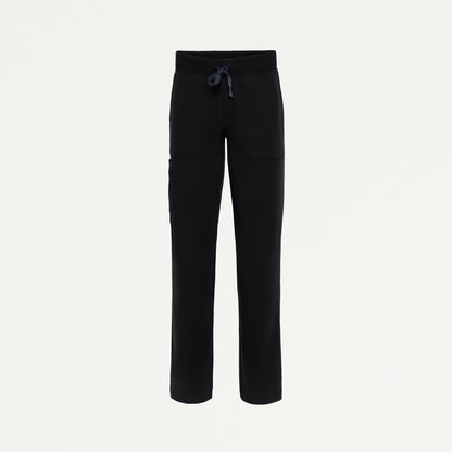 Xenos Cargo Knit-Waist Scrub Pant - Black