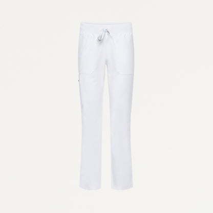 Xenos Cargo Knit-Waist Scrub Pant - White