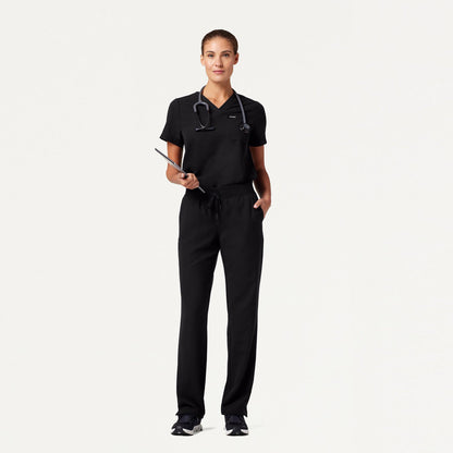 Xenos Essential Knit-Waist Scrub Pant - Black