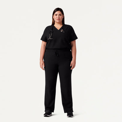 Xenos Essential Knit-Waist Scrub Pant - Black