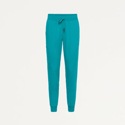 Silex Slim Knit-Waist Scrub Jogger - Teal