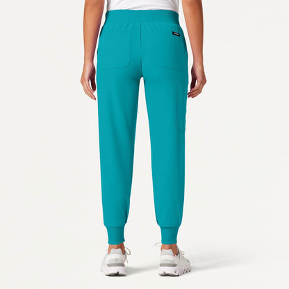 Silex Slim Knit-Waist Scrub Jogger - Teal