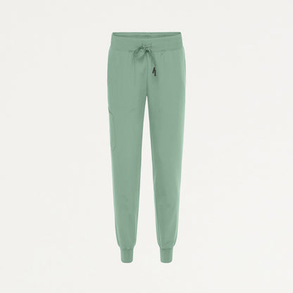 Silex Slim Knit-Waist Scrub Jogger - Sage