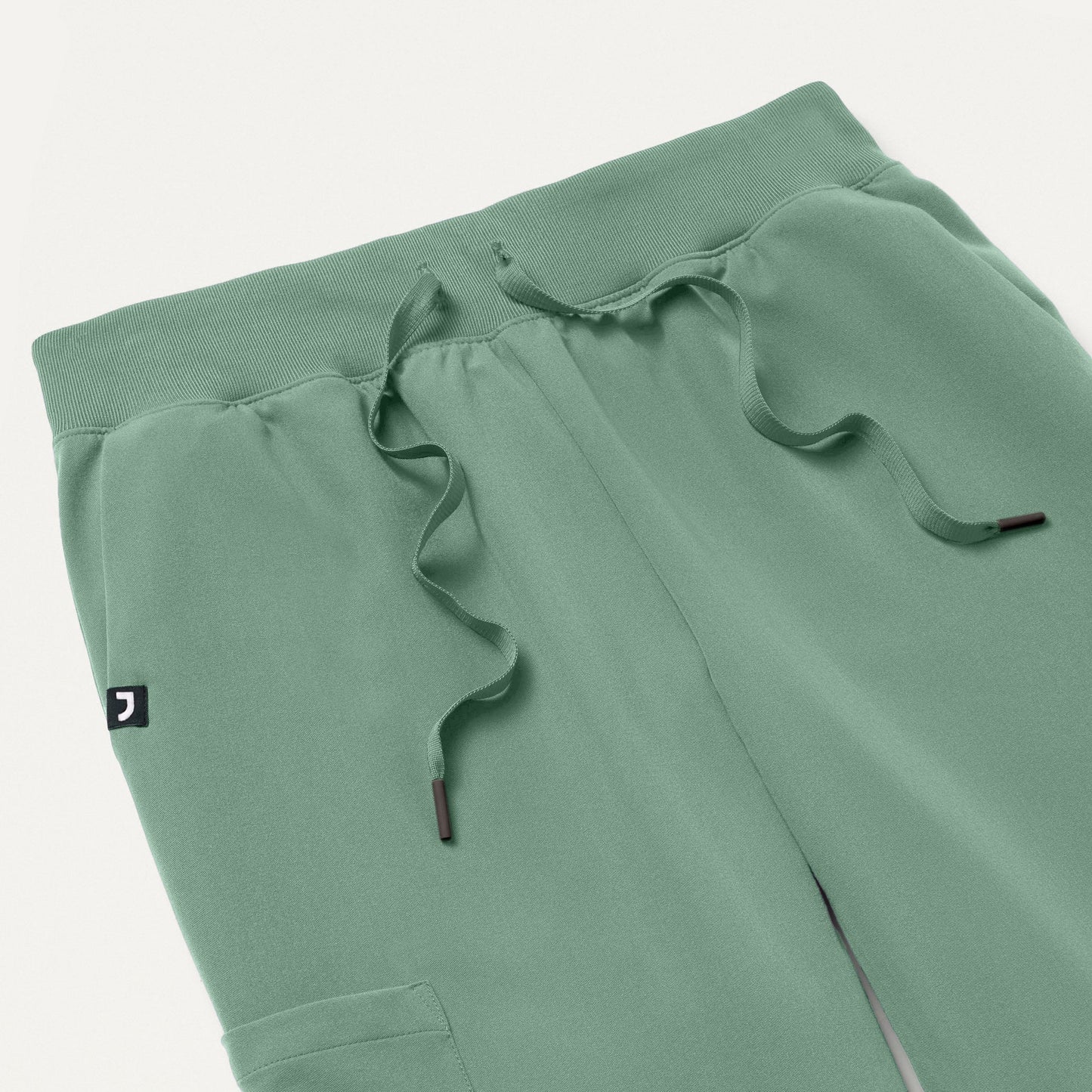 Silex Slim Knit-Waist Scrub Jogger - Sage