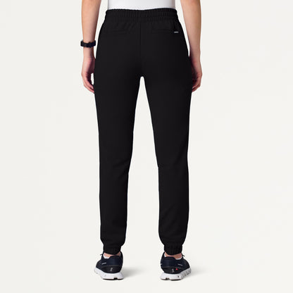 Jace Skinny 7-Pocket Scrub Jogger - Black