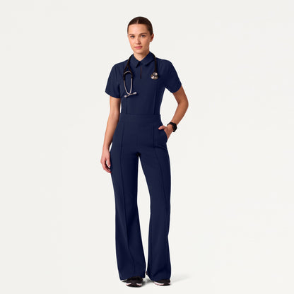 Kori High Waisted Flare Scrub Pant - Midnight Navy