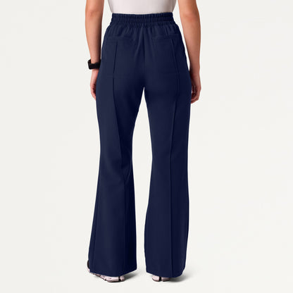 Kori High Waisted Flare Scrub Pant - Midnight Navy