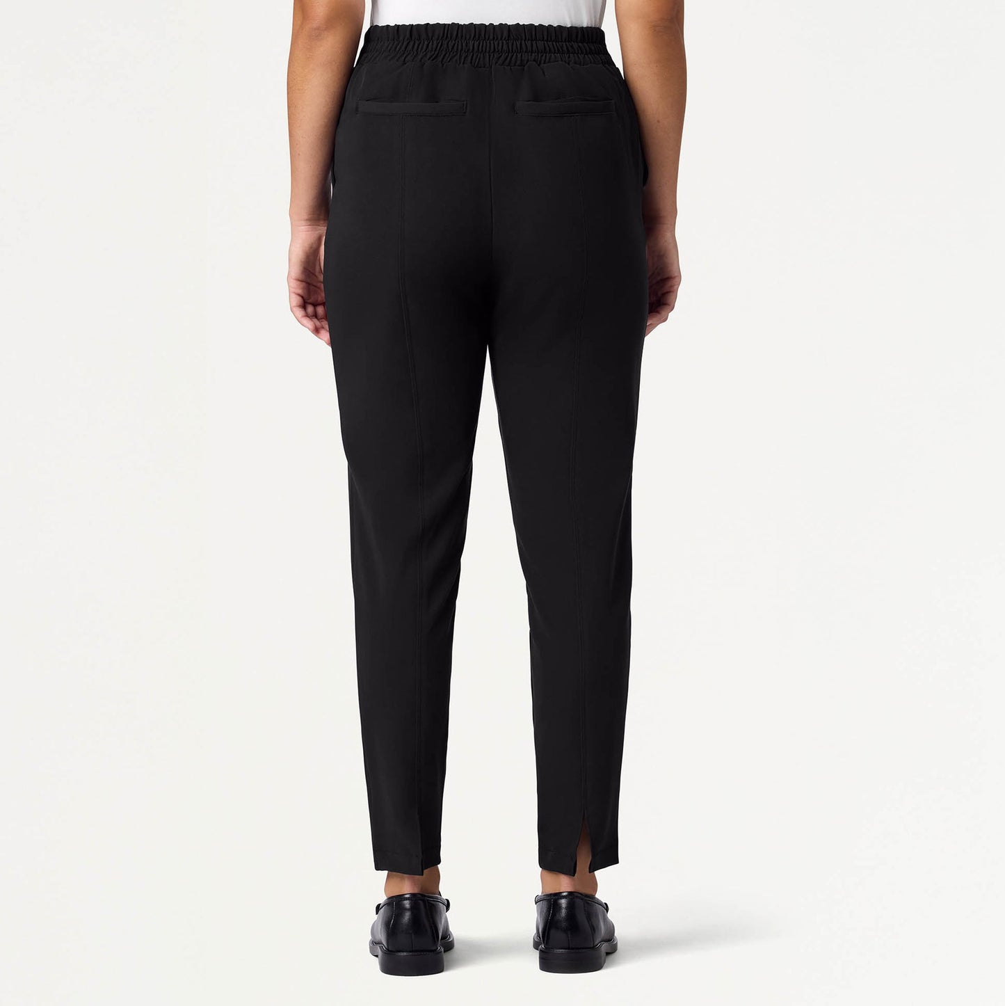 Halle High Waisted Tapered Scrub Pant - Black