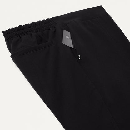 Halle High Waisted Tapered Scrub Pant - Black