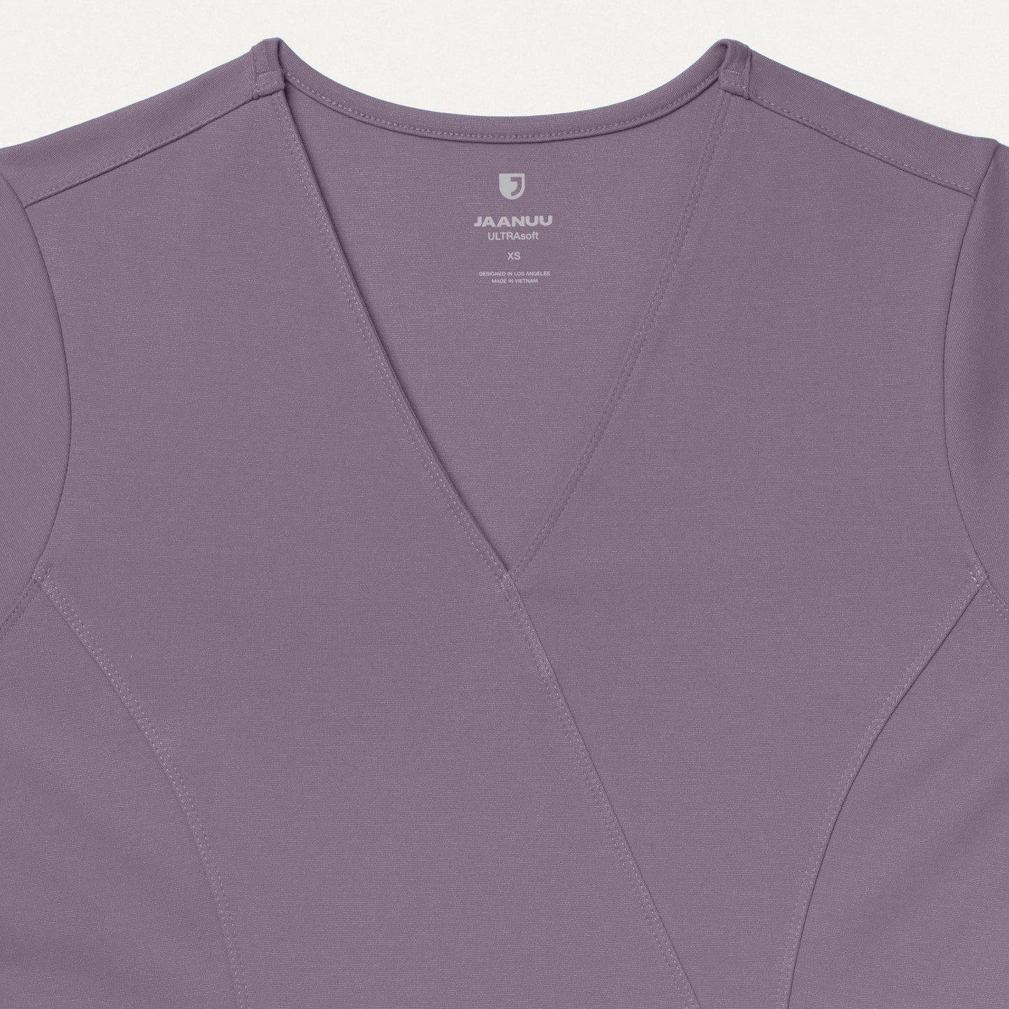 Isla Mock-Wrap UltraSOFT Scrub Top - Titanium