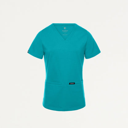 Cesi Slim UltraSOFT Scrub Top - Teal