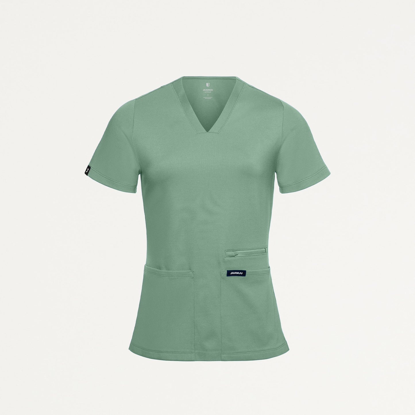 Kass Slim 4-Pocket UltraSOFT Scrub Top - Sage