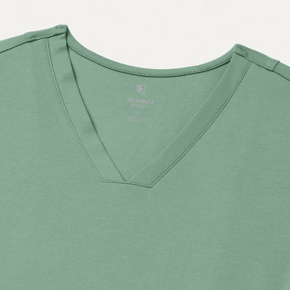 Kass Slim 4-Pocket UltraSOFT Scrub Top - Sage