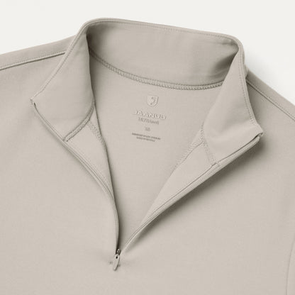 Astra Slim Half-Zip UltraSOFT Scrub Top - Fog