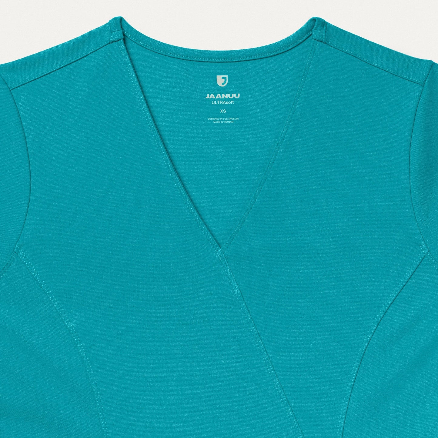 Isla Mock-Wrap UltraSOFT Scrub Top - Teal