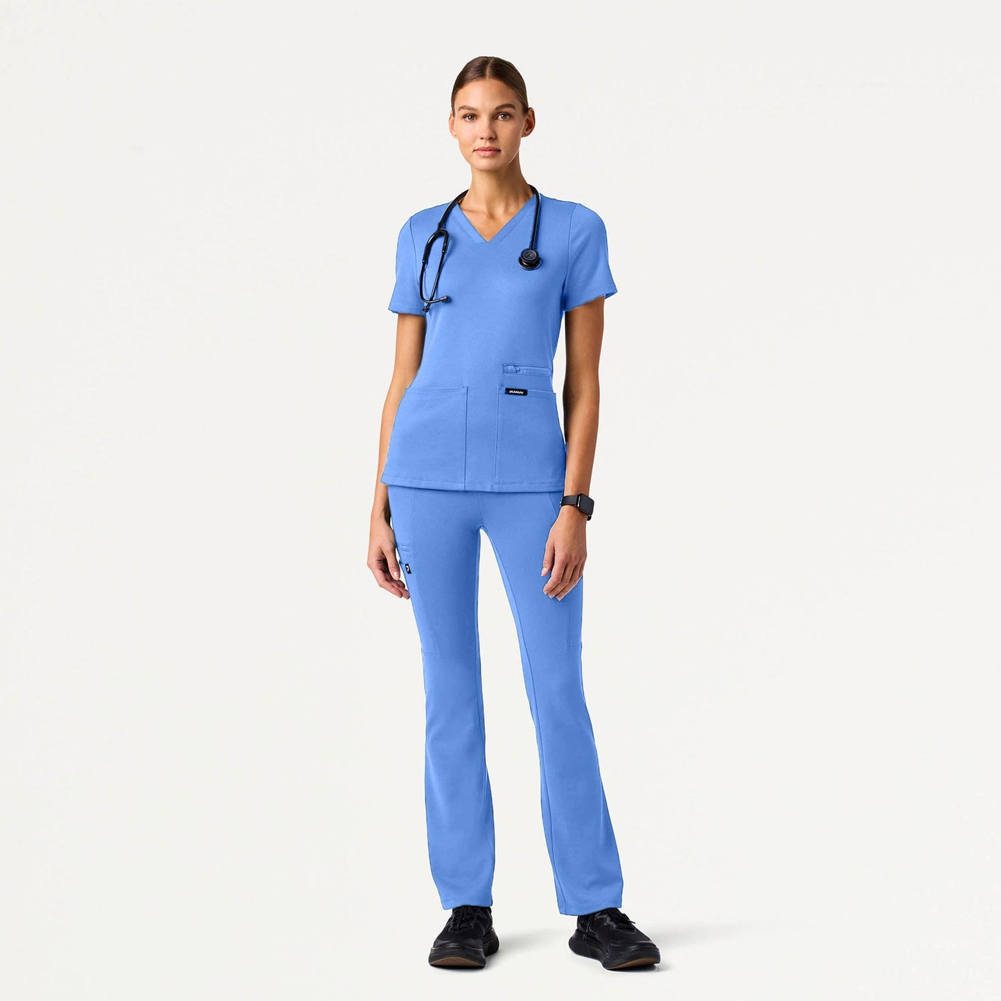 Perri UltraSOFT Yoga Scrub Pant - Ceil Blue