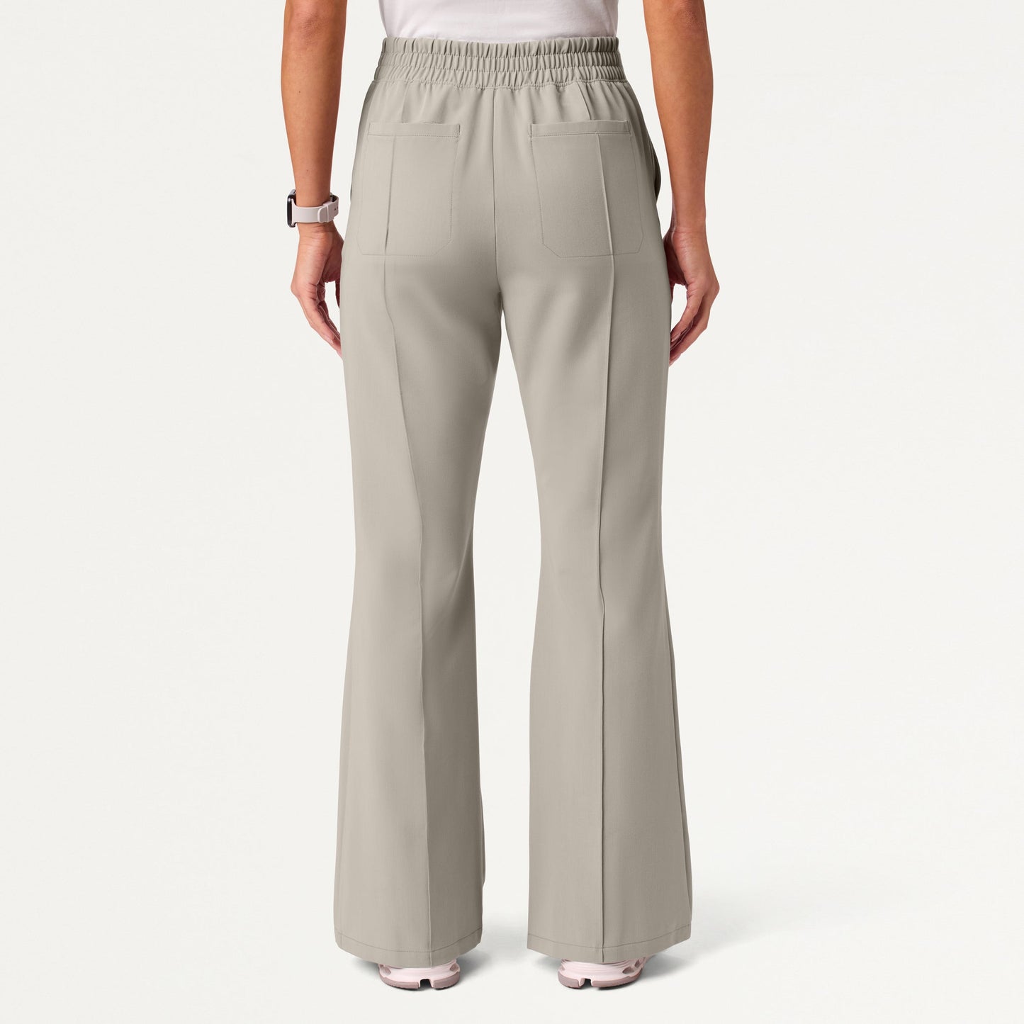 The Tailored Flare Scrub Set - Fog