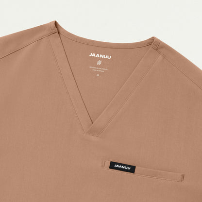 Platt 3-Pocket Scrub Top - Clay