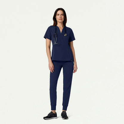 Silex Slim Knit-Waist Scrub Jogger - Midnight Navy