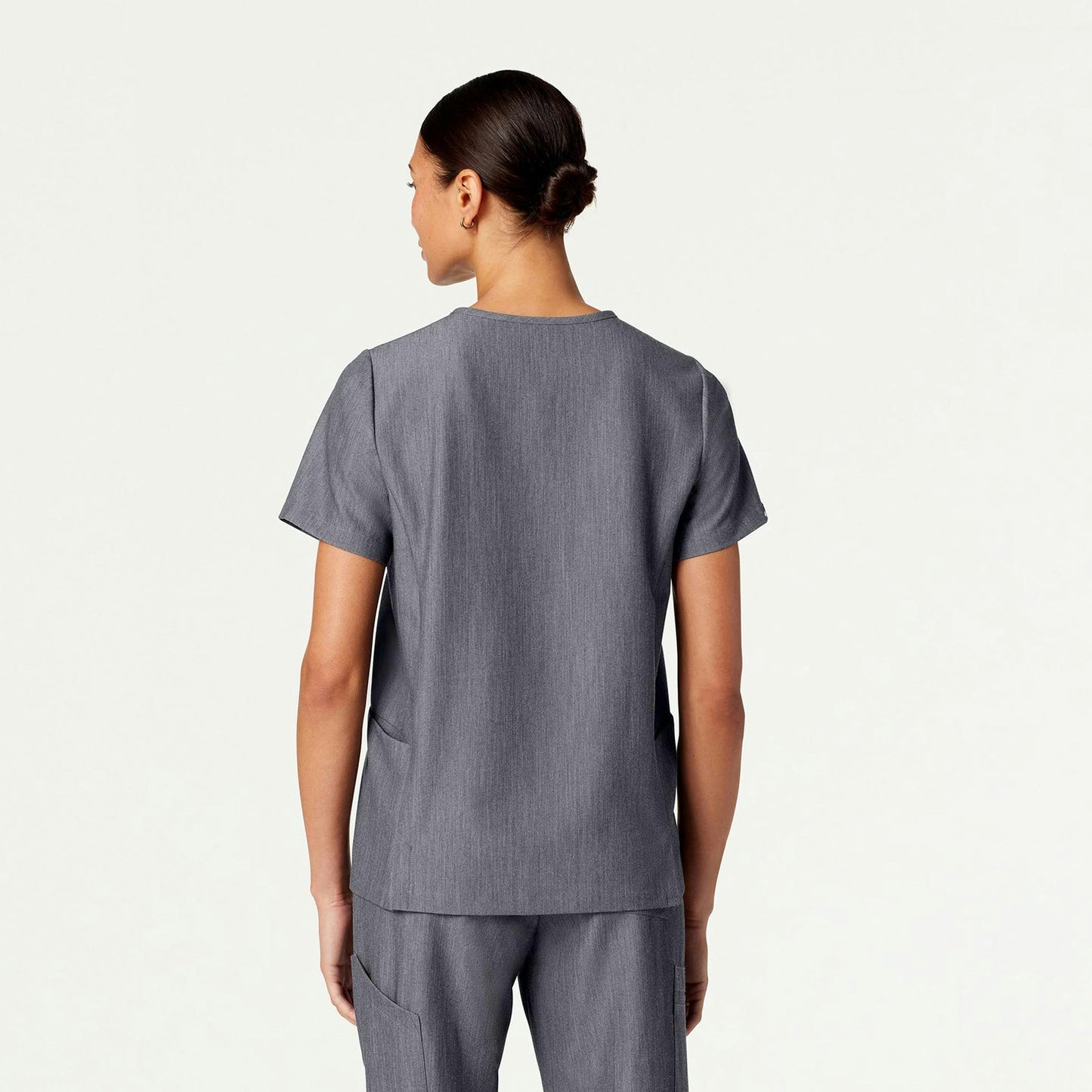 Magna 3-Pocket Scrub Top - Heather Gray