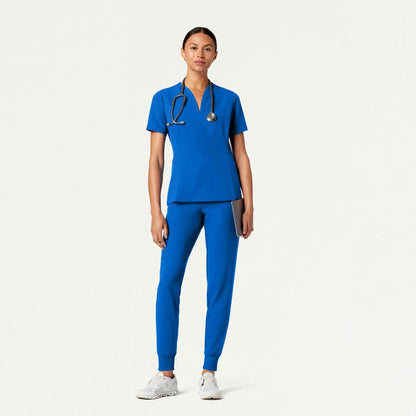 Silex Slim Knit-Waist Scrub Jogger - Royal Blue