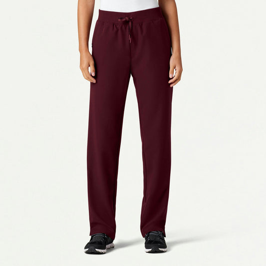 Xenos Essential Knit-Waist Scrub Pant - Burgundy