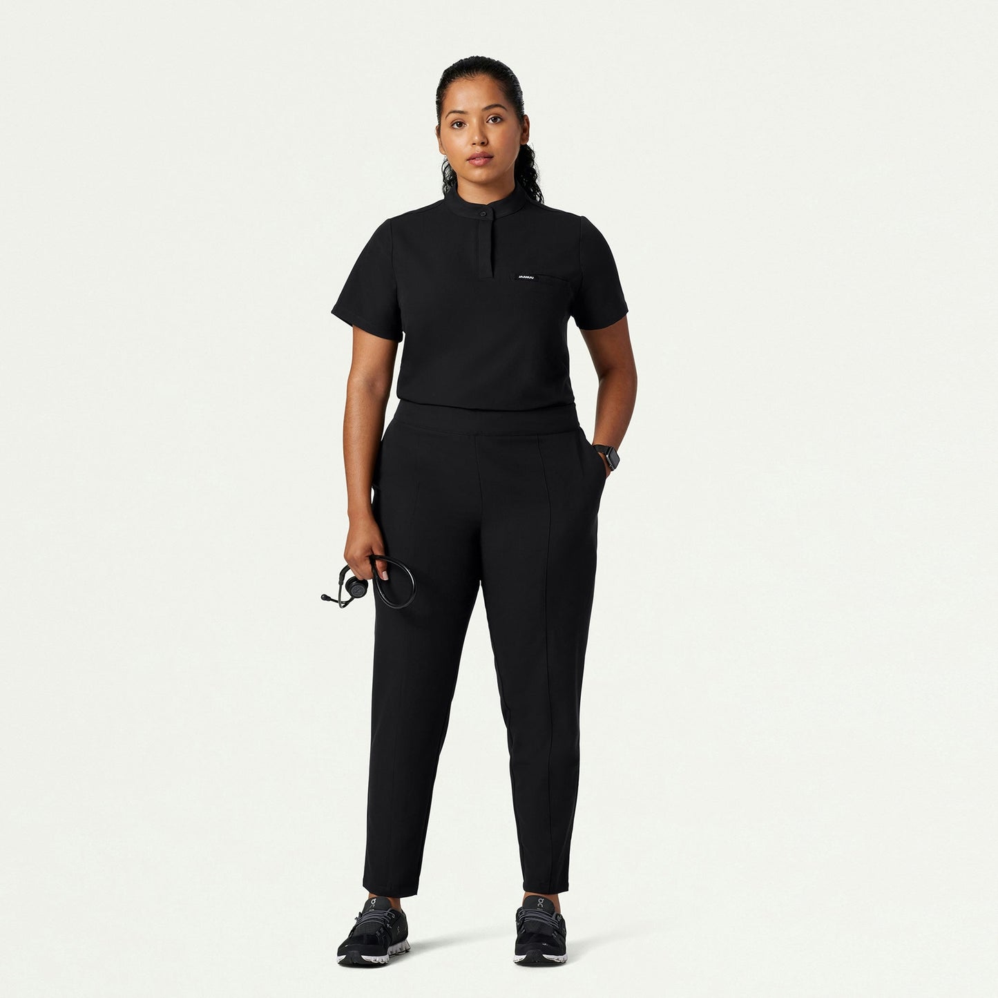 Lio Tapered 5-Pocket Scrub Pant - Black