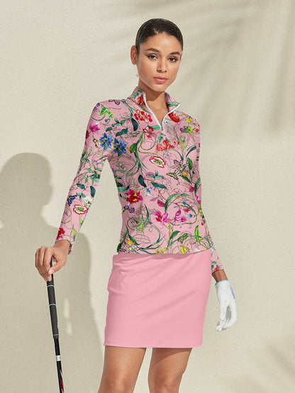 Botanical Energy Golf Shirt Quarterzip UPF50+