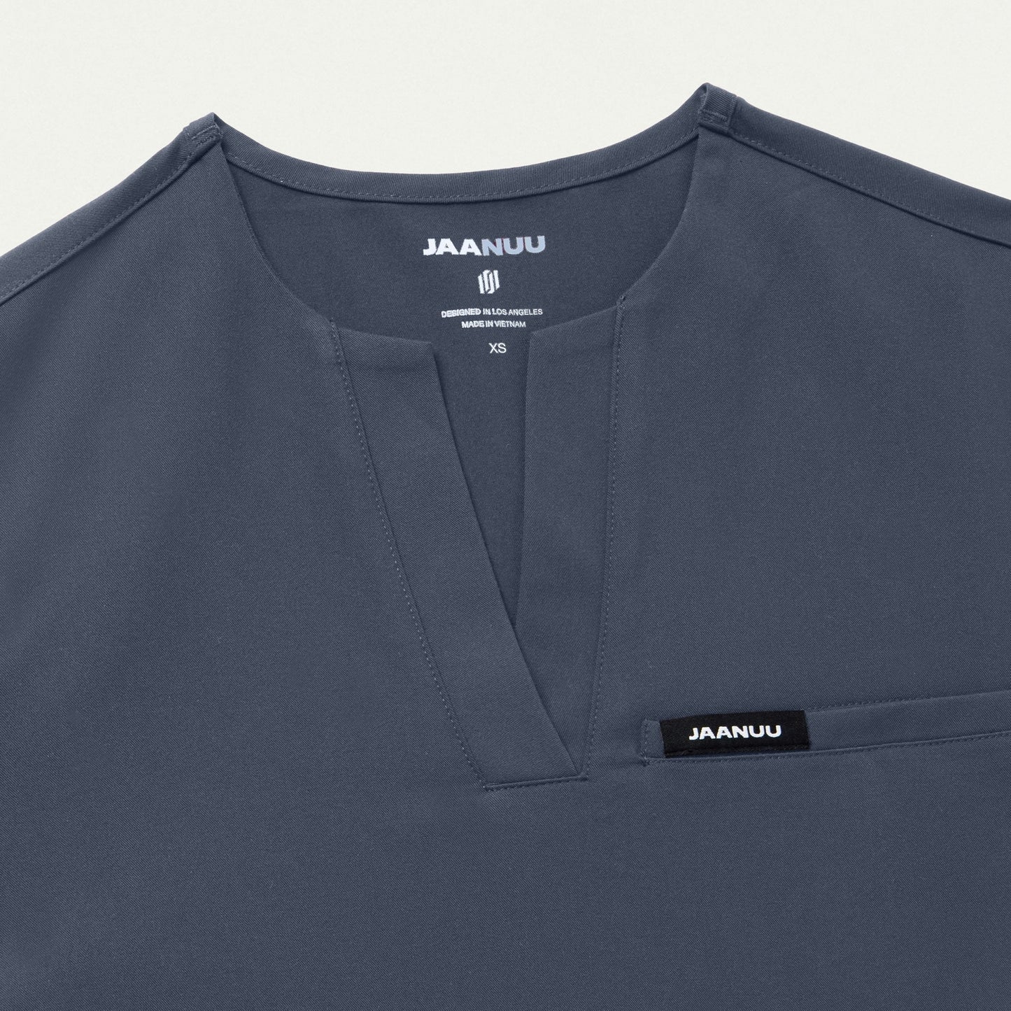 Andra Slim 1-Pocket Scrub Top - Carbon Gray