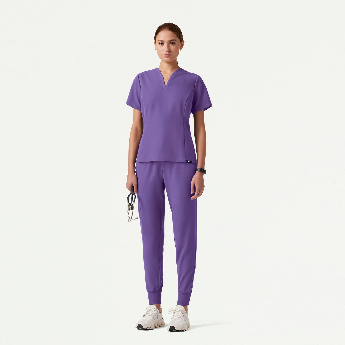 Silex Slim Knit-Waist Scrub Jogger - Violet