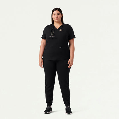 Cesi Slim UltraSOFT Scrub Top - Black