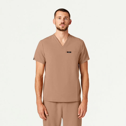 Platt 3-Pocket Scrub Top - Clay
