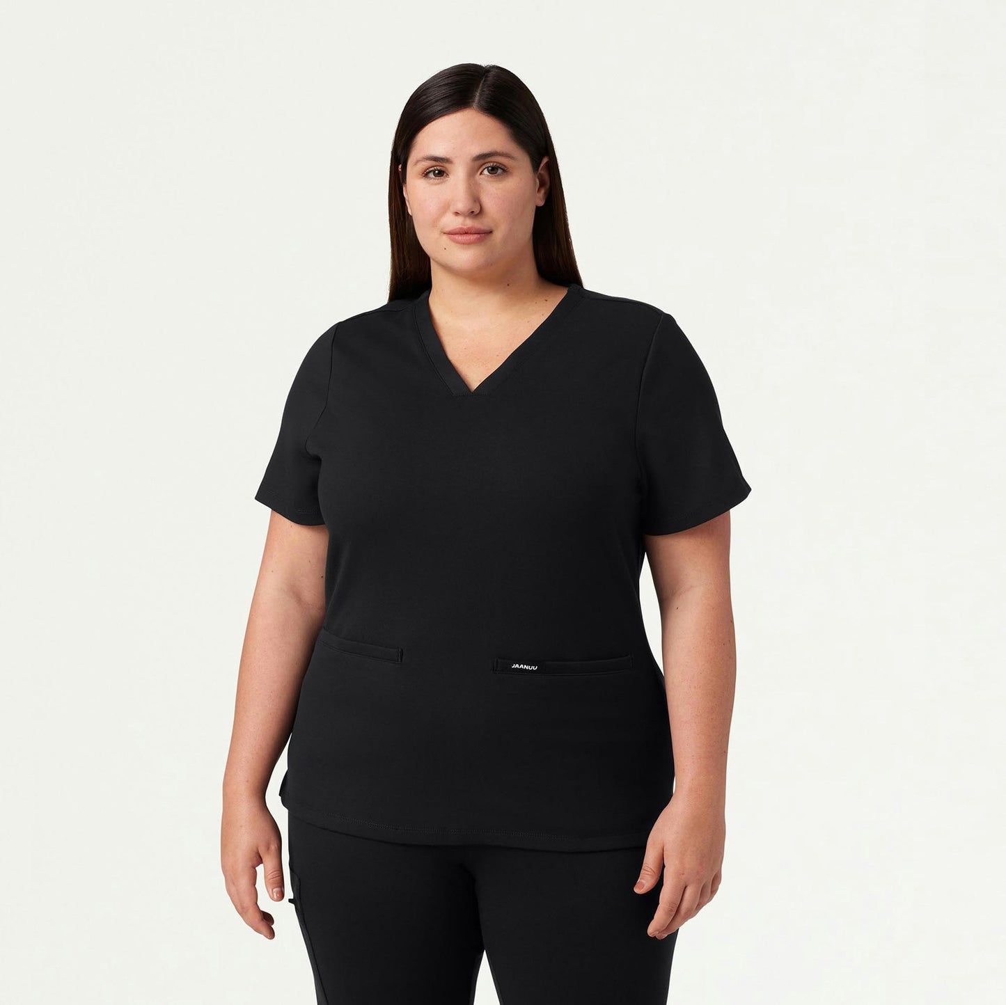 Cesi Slim UltraSOFT Scrub Top - Black