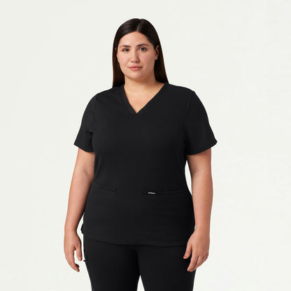 Cesi Slim UltraSOFT Scrub Top - Black