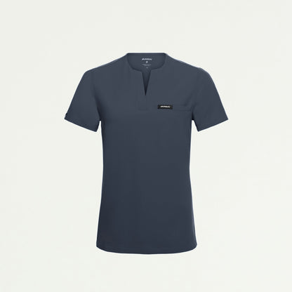 Andra Slim 1-Pocket Scrub Top - Carbon Gray