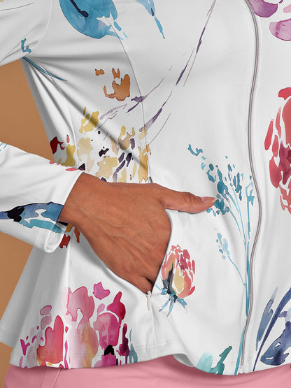 Inked Skins Ruffle Golf Jacket Sun Protection