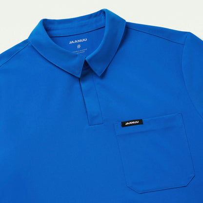 Axis Polo Scrub Top - Royal Blue