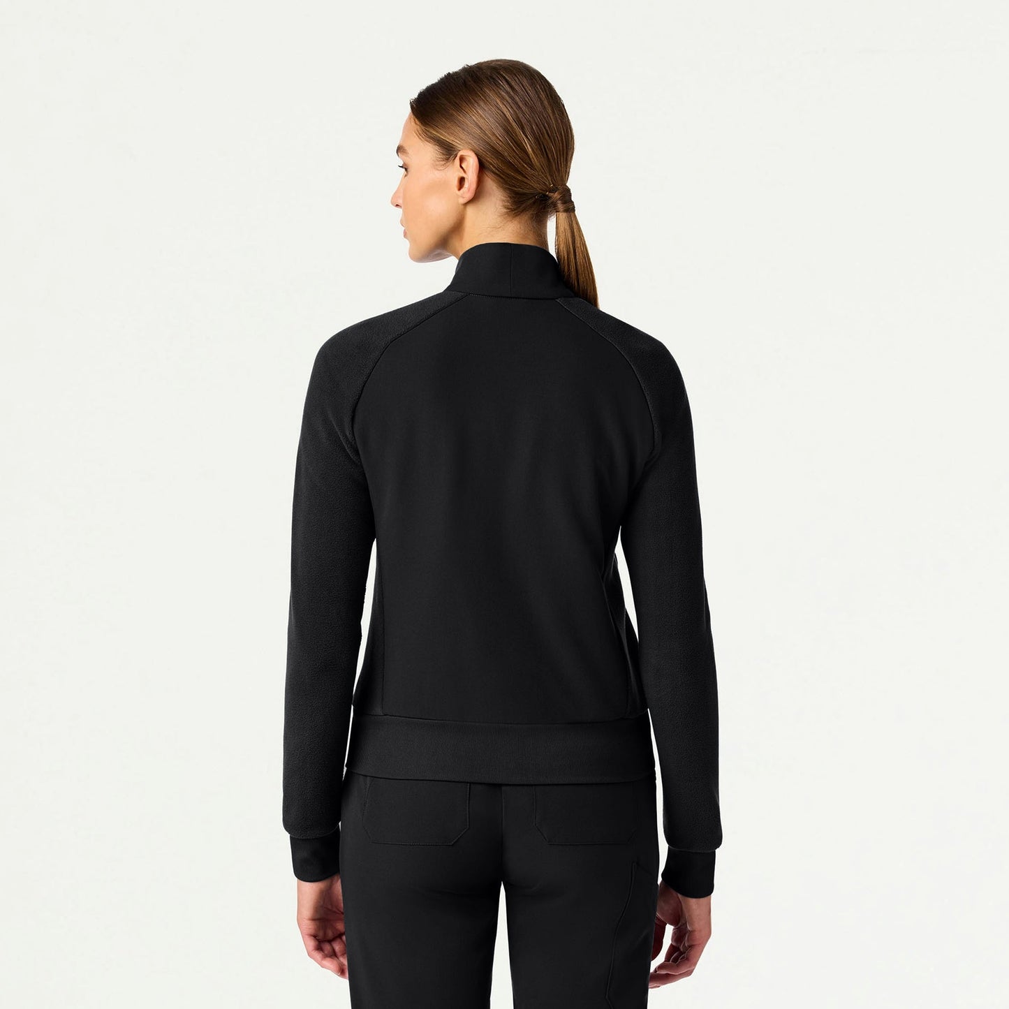 Cloud Hybrid Fleece Bomber Jacket - Black