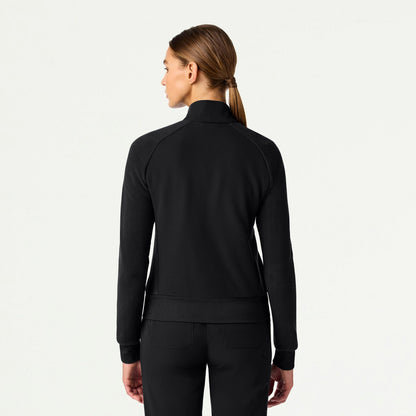 Cloud Hybrid Fleece Bomber Jacket - Black