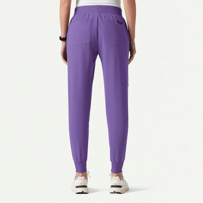 Silex Slim Knit-Waist Scrub Jogger - Violet