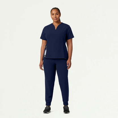Calix Fit & Flare Scrub Top - Midnight Navy