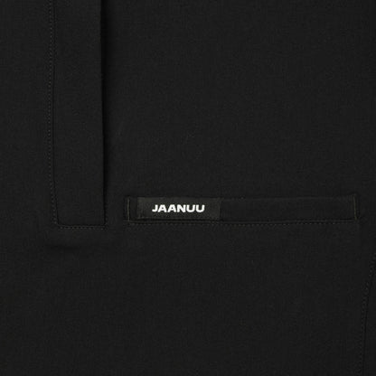 Savi Tuck-In Stand-Collar Scrub Top - Black