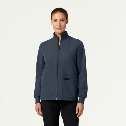 Ceri Essential 6-Pocket Scrub Jacket - Carbon Gray