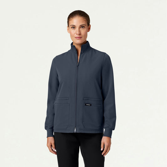 Ceri Essential 6-Pocket Scrub Jacket - Carbon Gray