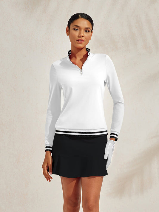 Navycore Long Sleeve Golf Shirt Quarterzip UPF50+