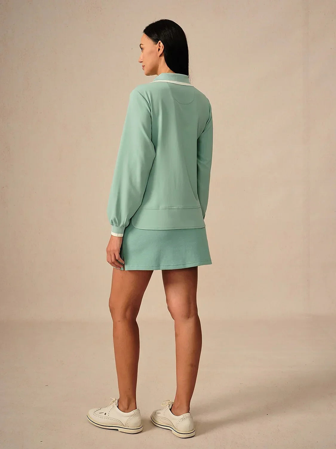 Crisp Couture Long Sleeve Polo Top UPF50+