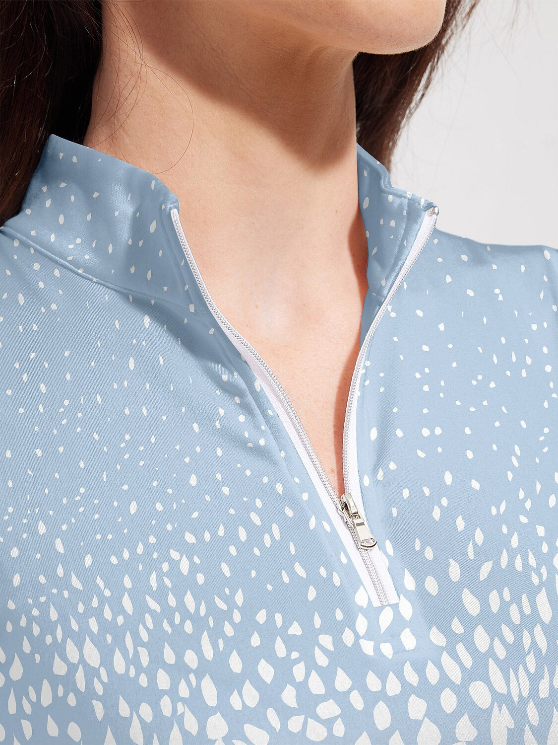 Wildlife Party Silky Golf Shirt Quarterzip UPF50+