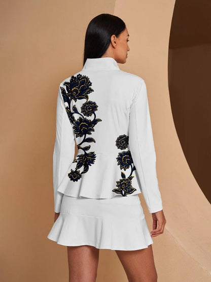 Botanical Energy Ruffle Golf Jacket Sun Protection