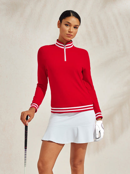 Navycore Long Sleeve Golf Shirt Quarterzip UPF50+